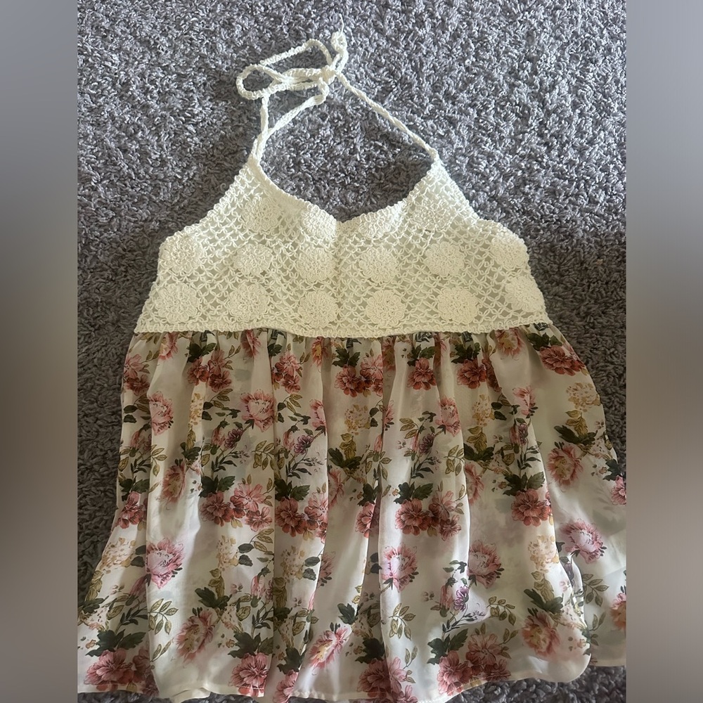 Altar’d state size medium floral and knit halter top